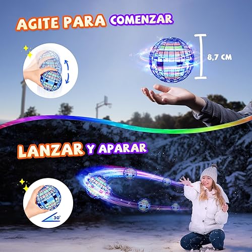 Spinner Bola Voladora LED Carga USB