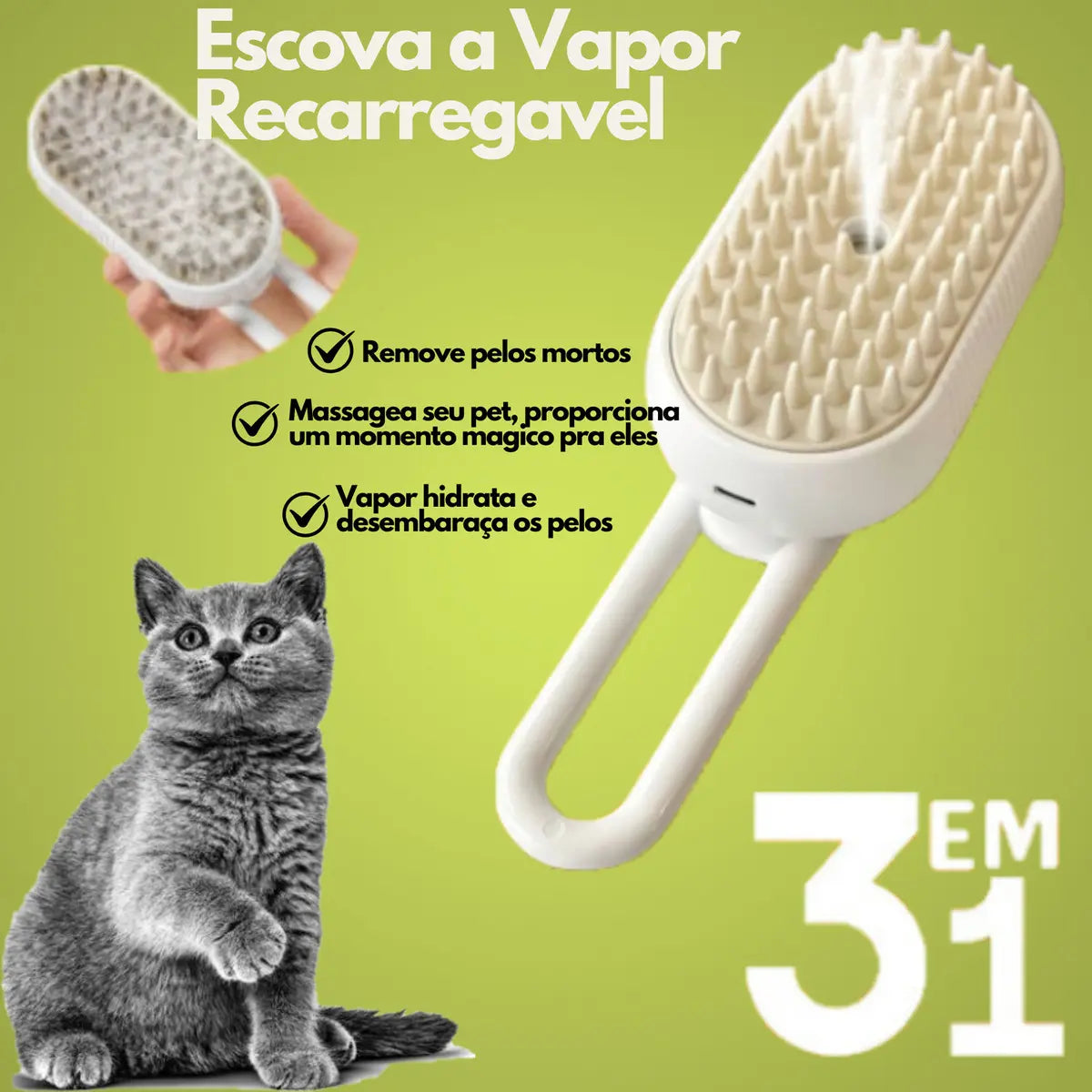 ✅ Cepillo 2 en 1 para mascotas Colgante